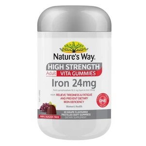(PRE ORDER) Nature's Way Adult Vita Gummies High Strength Iron 30 Gummies shelf life 2yrs